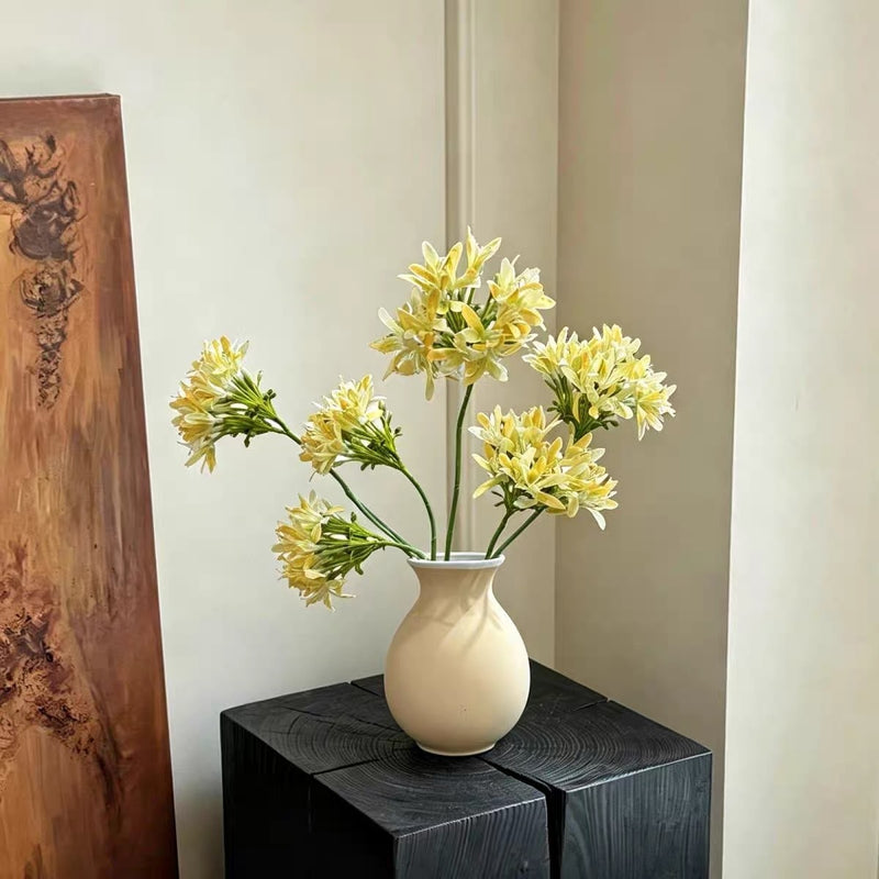 Single Stem Agapanthus Artificial Flower, 24" Tall, Modern Home Decor for Weddings & Events