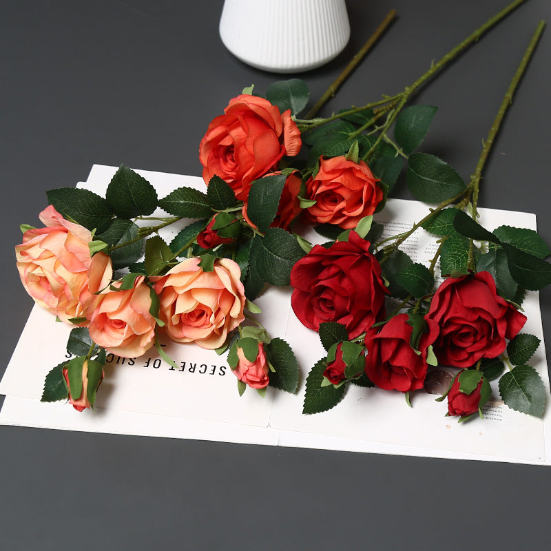 26.4" Premium Silk Artificial Ice Heart Rose – Wedding Floral Decor for Home/Living Room/Hotel