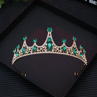 Adult Birthday Party Crystal Tiara - Baroque Vintage Queen Headband for Women