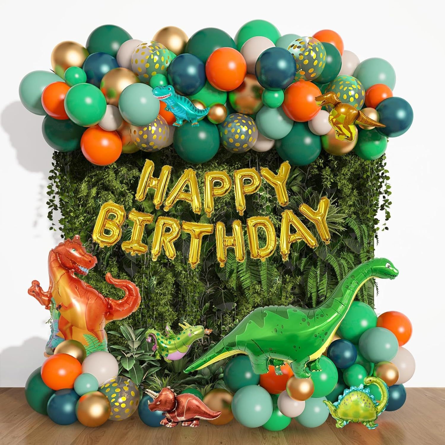 Dinosaur Balloon Arch Kit (167pcs) - Kids Birthday Party Supplies | Dinosaur Themed Decor