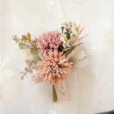 Faux Spiked Ball Aromatherapy Flowers - 2-Pack Wedding Home Decor (5.9x3.9x2 Inches)
