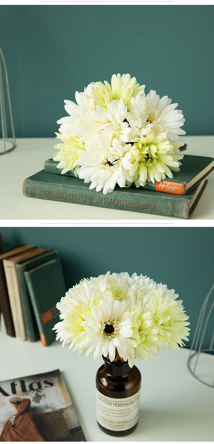 11 Inch Artificial Silk Gerbera Bouquet November Birth Flowers Bulk Wholesale