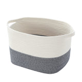 Premium Handwoven Cotton Basket Multi Purpose Storage Organizer for Dog Toys Living Room Nursery & Home Décor