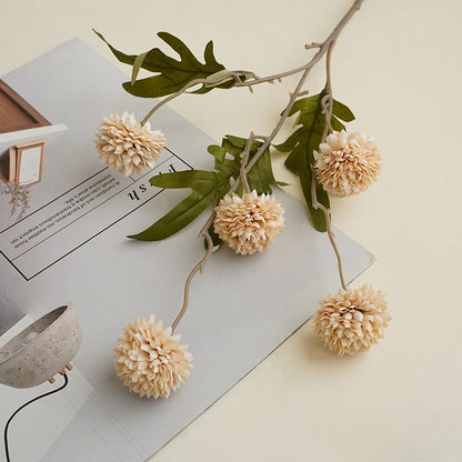 Wedding Floral Backdrop Decor Premium 10Pcs Artificial Mums UV Resistant for Venue Styling