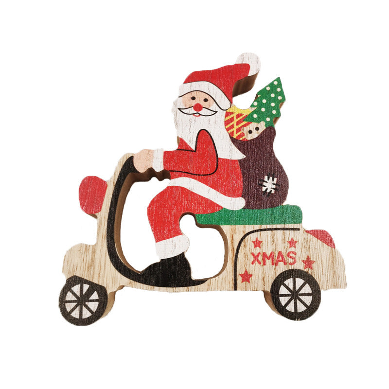 Christmas Ornaments Santa Riding Bicycle with Gifts Accessories Bulk Set