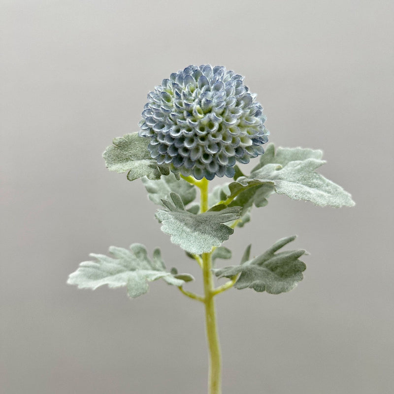 Single Stem Artificial Ping Pong Chrysanthemum Flower, Faux Floral Decor for Weddings, Home, Office, 14.5 Inches
