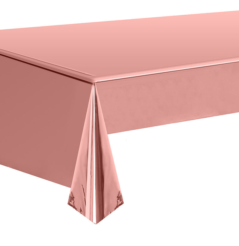 Bulk 5 Pcs Aluminum Foil Rectangle Tablecloth Metallic Waterproof Table Cover for Birthday Wedding Baby Shower Anniversary Party Decorations Wholesale