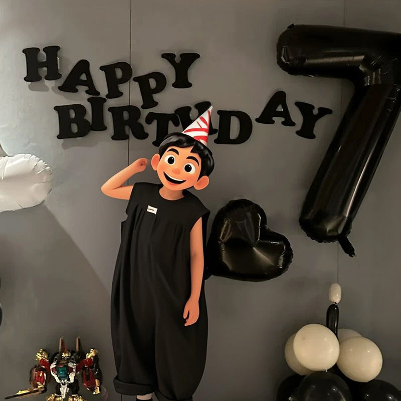 32 Inch Number Foil Balloon - 0-9 Digits Optional | Kids Birthday Party Decor for Boys & Girls