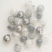 25 Pcs Gold Glitter Christmas Ball Ornaments Hanging Decorations Bulk Set