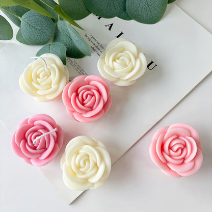 Valentine's Day Rose Aromatic Candle - Realistic Flower Shaped Candle | Romantic Gift