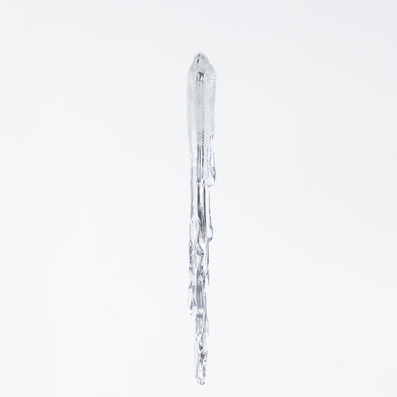 Clear Acrylic Ice Strip Christmas Ornaments Bulk Hanging Decorations for Xmas Trees