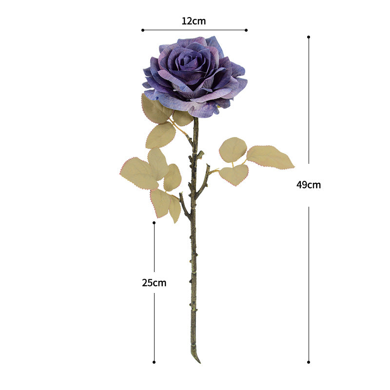 Artificial Rose Bouquet, Set of 3 Stems with Large 4.5" Silk-Like Blooms, 19" Long for Weddings, Home & Office Decor
