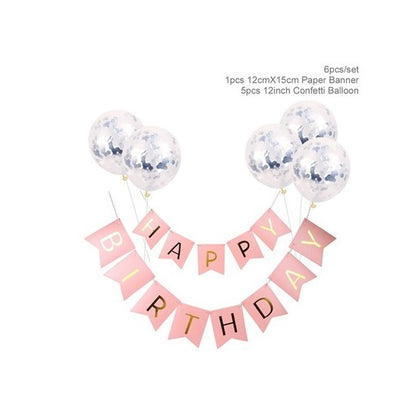 Bulk Happy Birthday Banner with Confetti Balloons for Birthday Party Decoration Supplies Wholesale