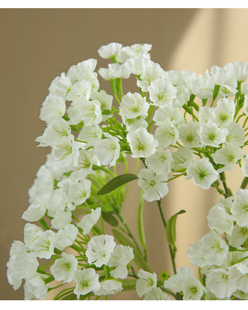 Single Stem Artificial Carnation Flower with 3 Blooms, 28" Tall, Silk-Like Fabric, Modern Style for Home Decor, Weddings & Events