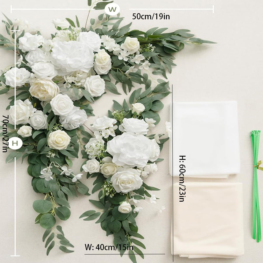 Bulk White Flower Arch 2025 Silk Touch Artificial Rose Wedding Arch with Adjustable Frame for Garden Ceremony Reception Decor Wholesale