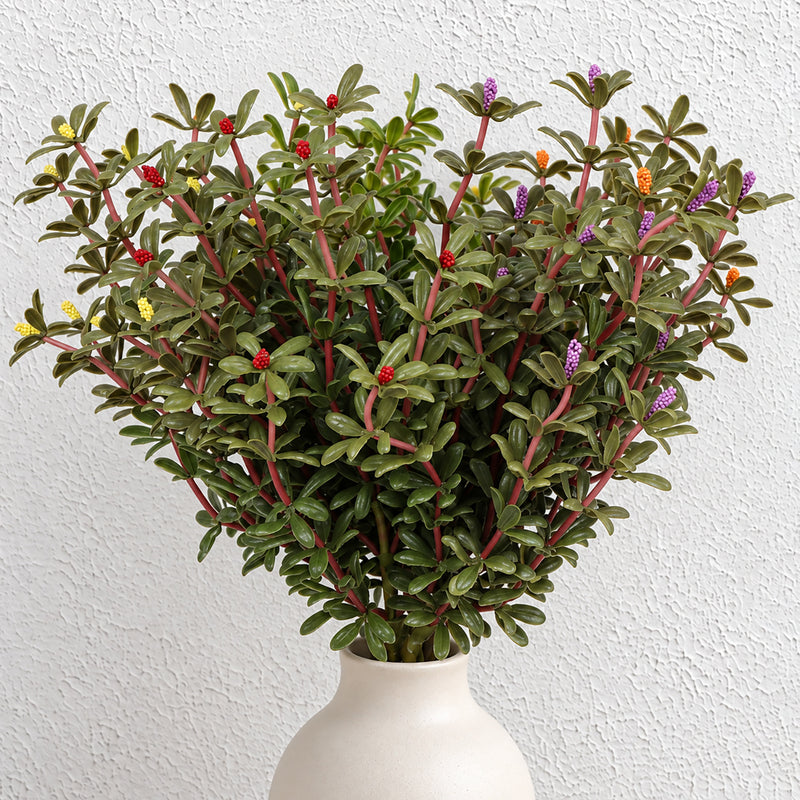 Artificial Purslane Bush, Faux Succulent Greenery Pick, Plastic PE/PVC, Nordic Style, for Wedding, Home Decor & Window Displays