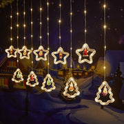118 Ft LED Curtain String Lights USB Powered with Smart Remote Control for Christmas Window Hanging Decor