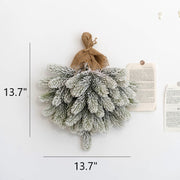 Light Up Artificial Pine Needle Bundle with LED Christmas Ball Ornament, Hanging Decoration for Door Wall Window, Bulk Set