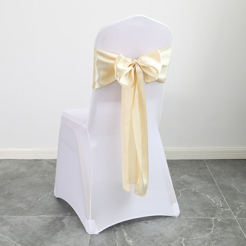Bulk 10PCS Bows Chair Sashes Satin Chair Ribbons for Wedding Party Events Banquet Chair Cover Decoration Wholesale