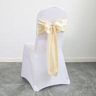 Bulk 10PCS Bows Chair Sashes Satin Chair Ribbons for Wedding Party Events Banquet Chair Cover Decoration Wholesale