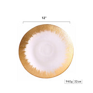 Bulk Round Glass Charger Plates for Wedding Party Event Tabletop Decor Wholesale