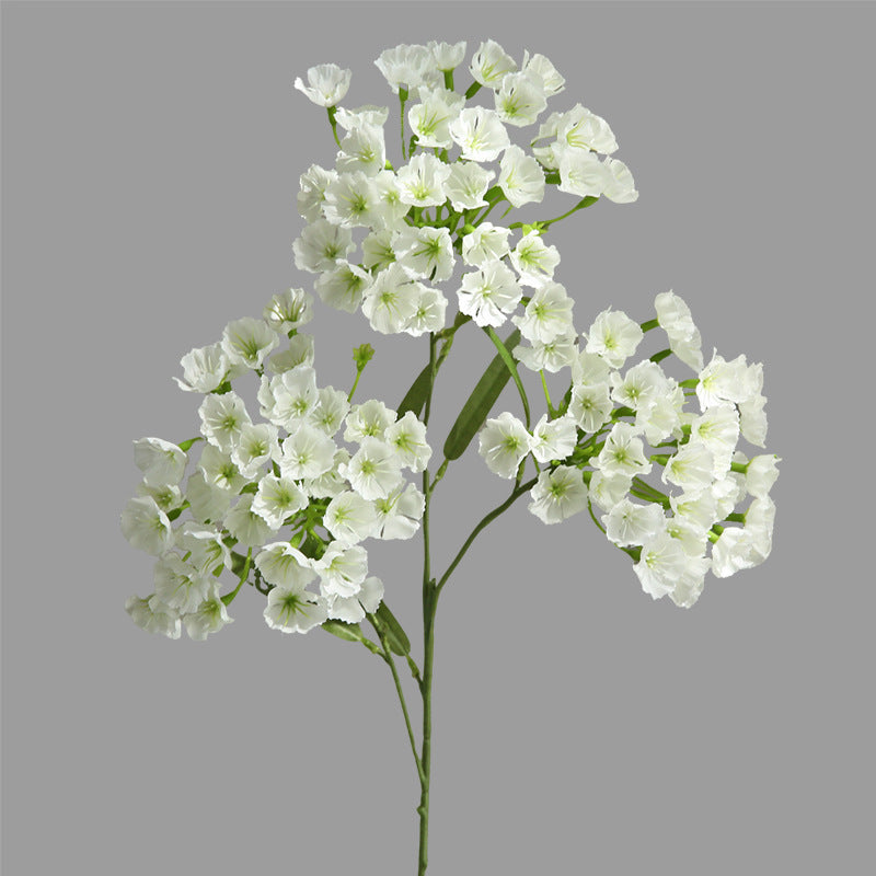 Single Stem Artificial Carnation Flower with 3 Blooms, 28" Tall, Silk-Like Fabric, Modern Style for Home Decor, Weddings & Events