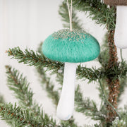 Bulk 12 Pcs Christmas Wool Felt Mushroom Ornaments for Xmas Tree Home Indoor Party Decor