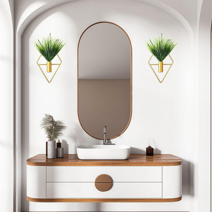 Bulk 1pc Rhombus Shape Metal Hanging Vase Modern Geometric Wall Decor For Home Living Room Office Decor Home Decor Wholesale