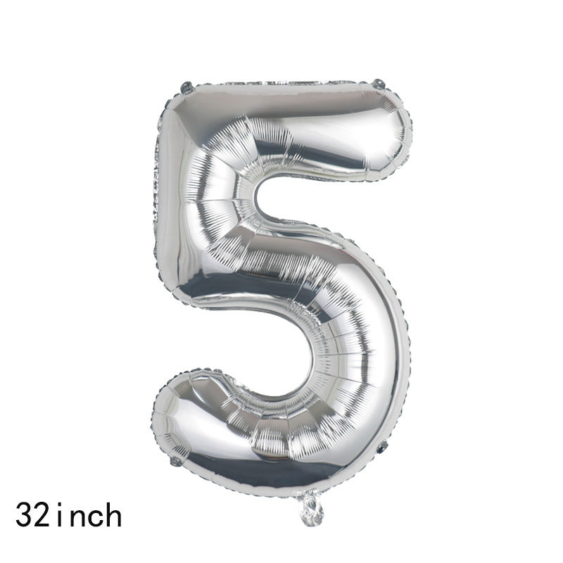 Bulk 32 Inch Foil Number Balloon for Birthday Party Decoration Graduation Celebration Holiday Accessory Decor Wholesale