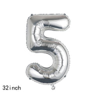 Bulk 32 Inch Foil Number Balloon for Birthday Party Decoration Graduation Celebration Holiday Accessory Decor Wholesale