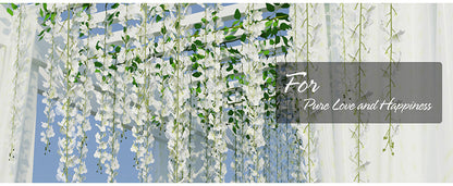 Bulk Wisteria Artificial Flowers 2025 Silk Touch Hanging Vine with UV Protection for Wedding Arch & Garden Party Decor Wholesale
