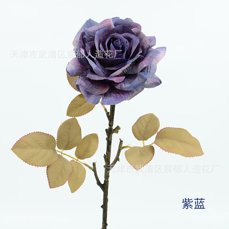 Artificial Rose Bouquet, Set of 3 Stems with Large 4.5" Silk-Like Blooms, 19" Long for Weddings, Home & Office Decor