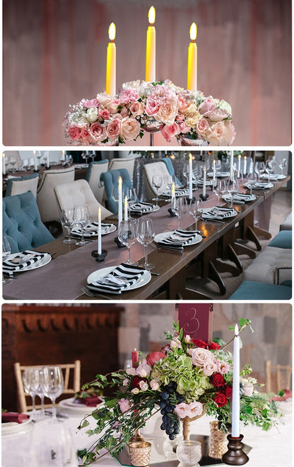 Bulk 3D Led Flameless Taper Candles With Remote Long Candles Lamp For Valentine's Day Wedding Table Decor Wholesale