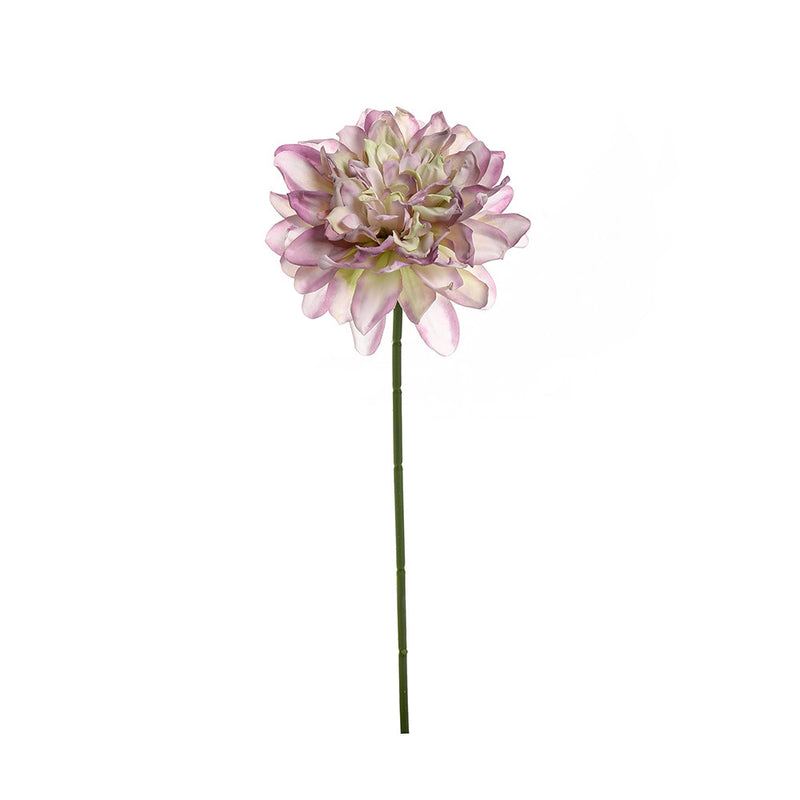 Artificial Dahlia Single Stem, 1 Bloom Faux Silk Flower with Scorched Edge Petals, for Wedding, Home & Window Display