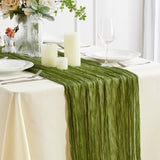 Bulk Cheesecloth Table Runner 2025 Boho 35" Breathable Organic Cotton Table Decor for Summer Wedding Bridal Shower Boho Party Wholesale
