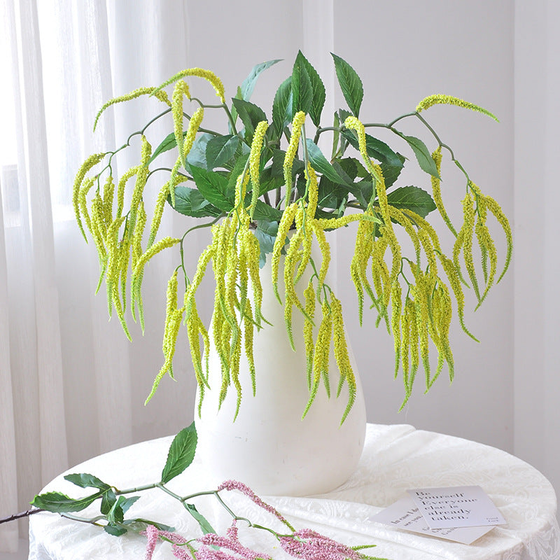 Single Stem Artificial Love Vine Flower, 15 Blooms, 33" Tall, PVC & Silk-Like Material, for Weddings, Home Decor, & Events