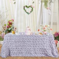 Bulk 2 Pcs Polyester Tablecloths 90x132 Inches Rosette Table Cover for Table Decor Wholesale