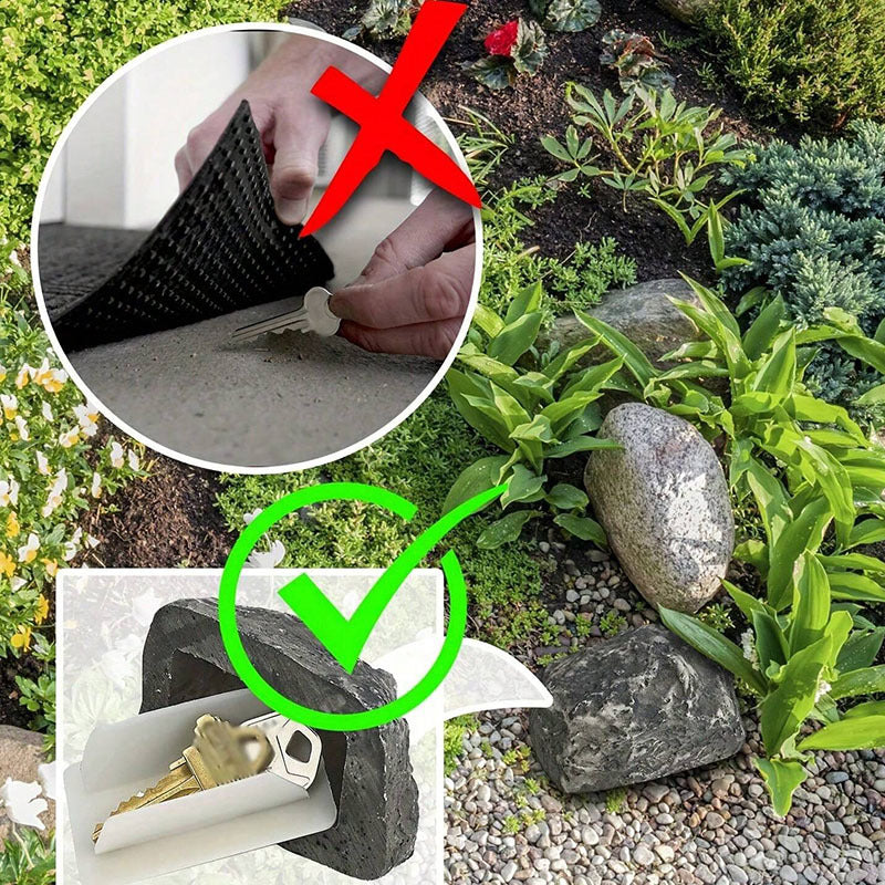 New Outdoor Key Hider - Realistic Fake Rock Decor for Home Yard