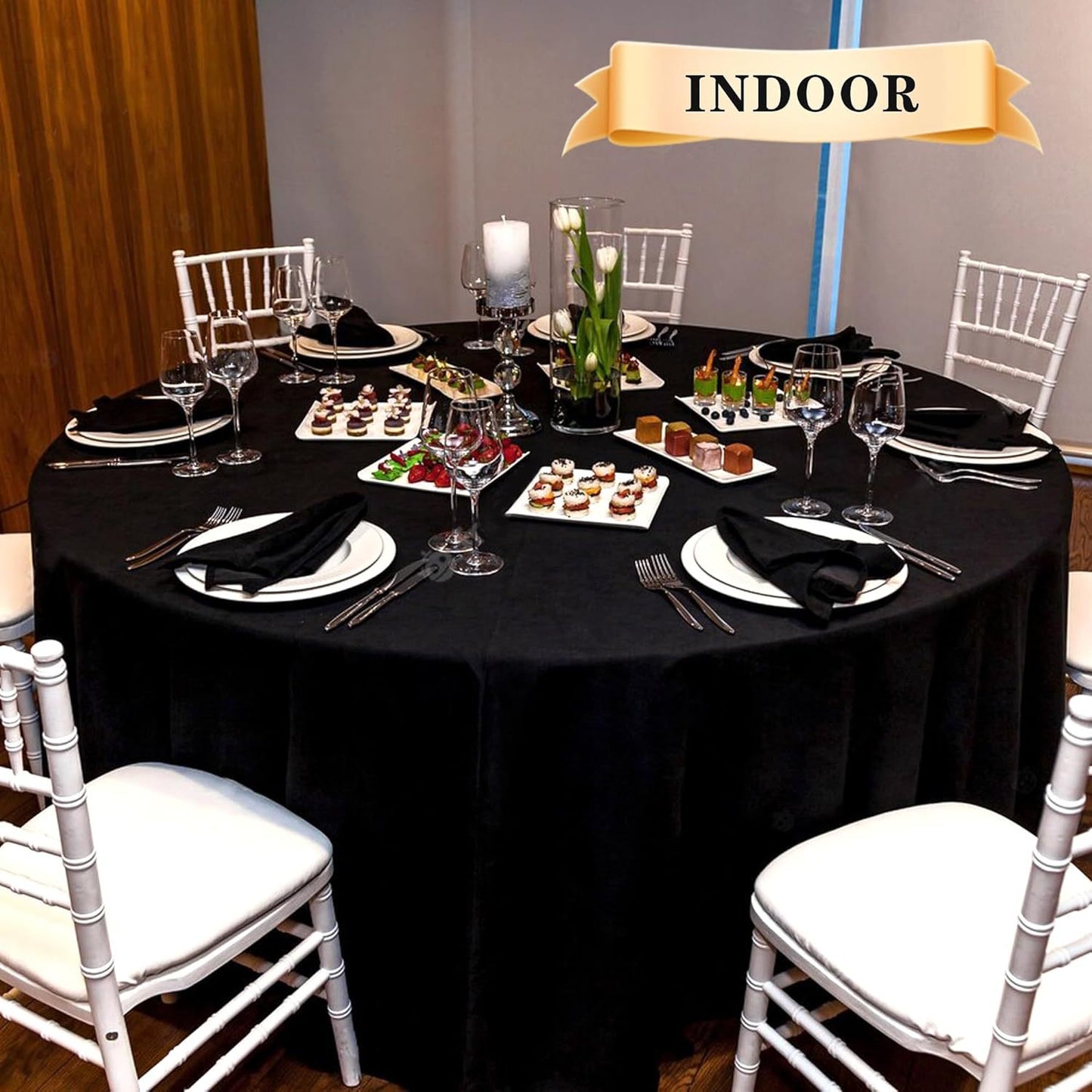 Bulk 3 Pcs Round Tablecloths Heavy Duty Polyester Washable Table Covers for Wedding Receptions Banquet Events & Birthday Parties Stain Resistant Spillproof Fabric for Dining Catering Wholesale