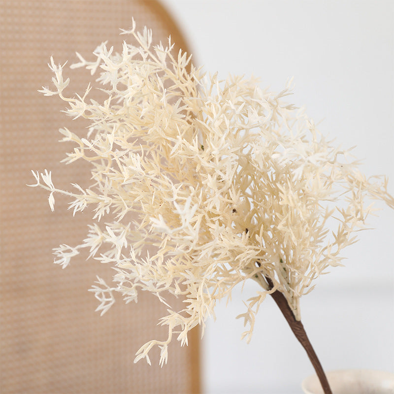 Artificial Frosted Misty Grass Bush, Plastic Faux Oncidium Filler Spray, 21 in, for Wedding, Home & Window Display