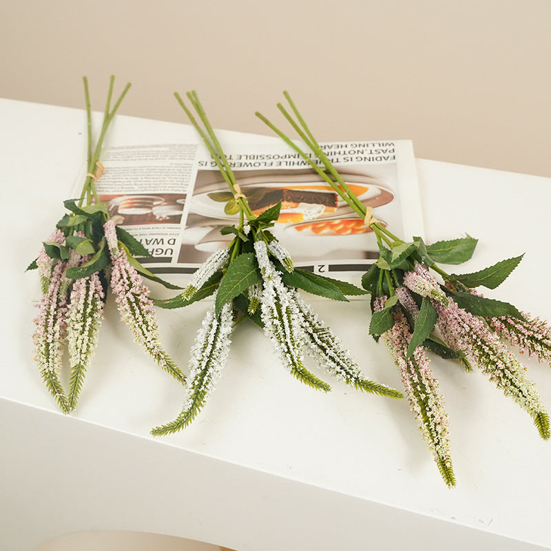 Artificial Sage Bouquet, Foam Faux Salvia Stems, 19" Tall, for Wedding, Home Decor & Window Display