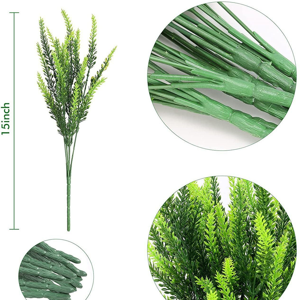 Bulk 10 Pcs Lavender Artificial Flowers Real Touch Silk Stems UV Coating Weatherproof  Plants for Outdoor Window Boxes Farmhouse Wholesale