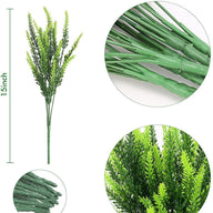 Bulk 10 Pcs Lavender Artificial Flowers Real Touch Silk Stems UV Coating Weatherproof  Plants for Outdoor Window Boxes Farmhouse Wholesale