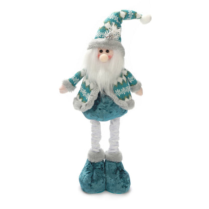 Stretchable Blue Santa-Snowman-Reindeer Plush – 12" Holiday Trio That Springs Into Action