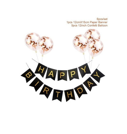 Bulk Happy Birthday Banner with Confetti Balloons for Birthday Party Decoration Supplies Wholesale