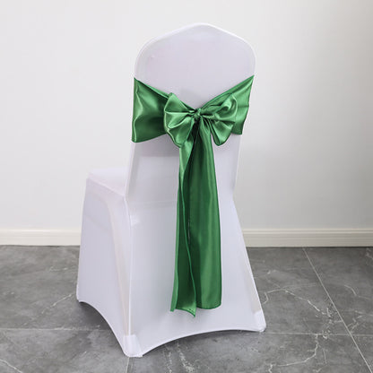 Bulk 10PCS Bows Chair Sashes Satin Chair Ribbons for Wedding Party Events Banquet Chair Cover Decoration Wholesale