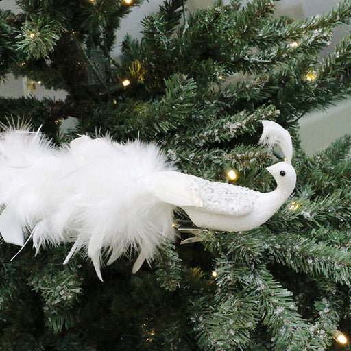 Artificial Peacock Feather Christmas Ornaments Bulk, Natural Feather Crafts for Xmas Tree Decor, Wholesale Quantity