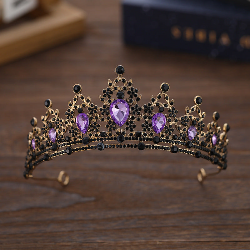 Vintage Crystal Birthday Tiara - Retro Queen Crown for Party & Bridal Looks