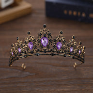 Vintage Crystal Birthday Tiara - Retro Queen Crown for Party & Bridal Looks