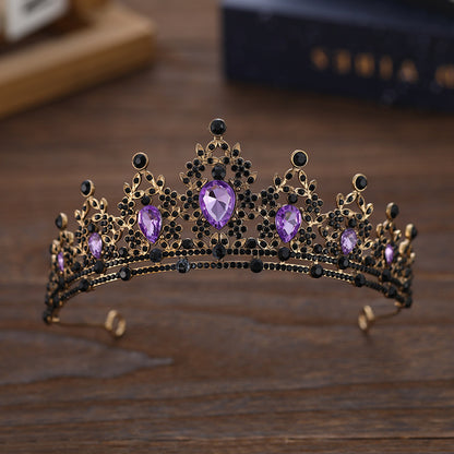 Vintage Crystal Birthday Tiara - Retro Queen Crown for Party & Bridal Looks